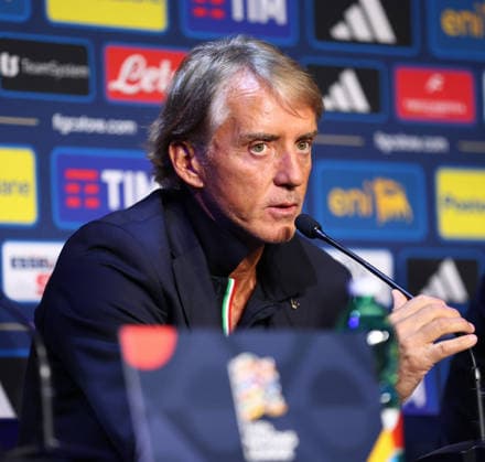 October 1, 2026, Saint-Denis, Ile-De-France, France: Head coach ROBERTO MANCINO of Italy during the press conference, PK, Pressekonferenz a day ahead of the UEFA Nations League 2026 27 groupe stage matchday 3 of 6 between FRANCE and ITALY at the Stade de France in Saint-Denis, France. Saint-Denis France - ZUMAc179 20261001_zep_c179_105 Copyright: xMickaelxChavetx