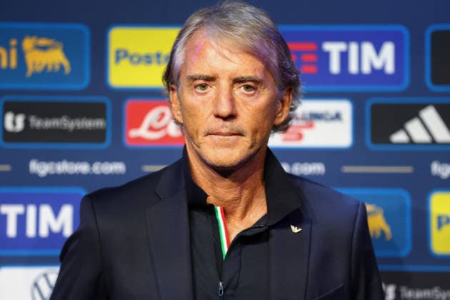 October 1, 2026, Saint-Denis, Ile-De-France, France: Head coach ROBERTO MANCINO of Italy during the press conference, PK, Pressekonferenz a day ahead of the UEFA Nations League 2026 27 groupe stage matchday 3 of 6 between FRANCE and ITALY at the Stade de France in Saint-Denis, France. Saint-Denis France - ZUMAc179 20261001_zep_c179_084 Copyright: xMickaelxChavetx