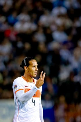 THESSALONIKI: Netherlands defender Virgil van Dijk during the UEFA Nations League match between Greece and the Netherlands at Toumba Stadium on October 1, 2026, in Thessaloniki, Greece. Photo by DeFodi Images