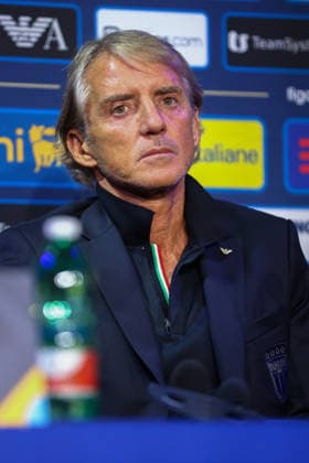 October 1, 2026, Saint-Denis, Ile-De-France, France: Head coach ROBERTO MANCINO of Italy during the press conference, PK, Pressekonferenz a day ahead of the UEFA Nations League 2026 27 groupe stage matchday 3 of 6 between FRANCE and ITALY at the Stade de France in Saint-Denis, France. Saint-Denis France - ZUMAc179 20261001_zep_c179_081 Copyright: xMickaelxChavetx