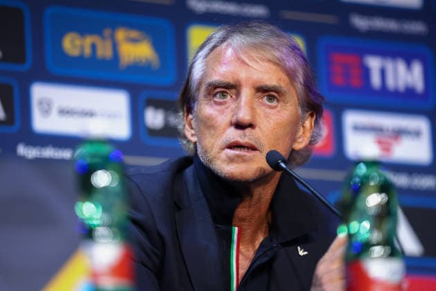 October 1, 2026, Saint-Denis, Ile-De-France, France: Head coach ROBERTO MANCINO of Italy during the press conference, PK, Pressekonferenz a day ahead of the UEFA Nations League 2026 27 groupe stage matchday 3 of 6 between FRANCE and ITALY at the Stade de France in Saint-Denis, France. Saint-Denis France - ZUMAc179 20261001_zep_c179_082 Copyright: xMickaelxChavetx