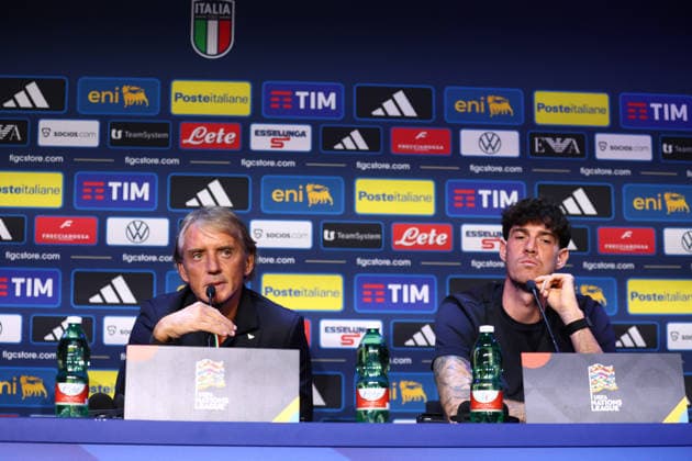 October 1, 2026, Saint-Denis, Ile-De-France, France: Head coach ROBERTO MANCINO of Italy during the press conference, PK, Pressekonferenz a day ahead of the UEFA Nations League 2026 27 groupe stage matchday 3 of 6 between FRANCE and ITALY at the Stade de France in Saint-Denis, France. Saint-Denis France - ZUMAc179 20261001_zep_c179_075 Copyright: xMickaelxChavetx