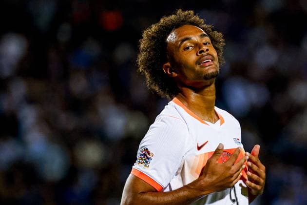 THESSALONIKI - Joshua Zirikzee of the Netherlands reacts during the UEFA Nations League match between Greece and the Netherlands at the Toumba Stadium on October 1, 2026, in Thessaloniki, Greece. MARCEL TER BALS ANP UEFA Nations League 2026 27 xVIxANPxSportx xMarcelxterxBalsxIVx 571103377 originalFilename: 571103377