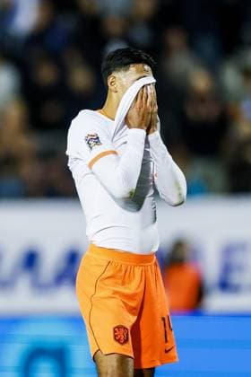 THESSALONIKI - Tijjani Reijnders of the Netherlands reacts after the 2-2 draw during the UEFA Nations League match between Greece and the Netherlands at the Toumba Stadium on October 1, 2026, in Greece. KOEN VAN WEEL ANP xVIxANPxSportx xxANPxIVx 571103433 originalFilename: 571103433