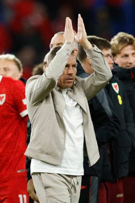 Cardiff, Wales, 1st October 2026. Craig Bellamy coach of Wales reacts at full time during the Wales vs Norway UEFA Nations League match at the Cardiff City Stadium, Cardiff. Picture credit should read: Cody Froggatt Sportimage EDITORIAL USE ONLY. No use with unauthorised audio, video, data, fixture lists, club league logos or live services. Online in-match use limited to 120 images, no video emulation. No use in betting, games or single club league player publications. SPI_139_CF_WALES_NORWAY SPI-5050-0139