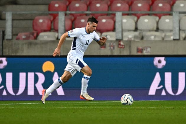 SOCCER - UEFA Nations League - Israel vs. Kosovo Photo by IPA ABACAPRESS.COM89192446 - Oscar Gloukh (Israel) during the Nations League phase, Matchday 3, League B Group B3, between Israel and Kosovo on October 1, 2026, at Nagyerdei Stadium in Debrecen, Hungary Haifa Israel  Copyright: xIPAxSport ABACAx
