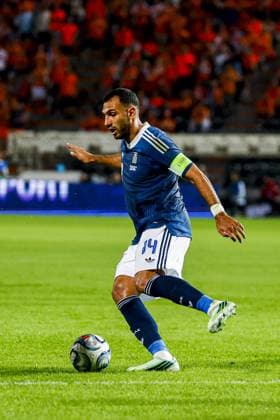 THESSALONIKI - Vangelis Pavlidis of Greece passes the ball during the UEFA Nations League match between Greece and the Netherlands at the Toumba Stadium on 1 October 2026 in Thessaloniki, Greece. MARCEL TER BALS ANP UEFA Nations League 2026 27 xVIxANPxSportx xMarcelxterxBalsxIVx 571107216 originalFilename: 571107216