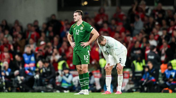 UEFA Nations League Group Stage, Aviva Stadium, Dublin 1 10 2026 Republic of Ireland vs Austria Ireland™s Liam Kitching dejected at the full time whistle Liam Kitching dejected at the full time whistle 1 10 2026  Copyright: xx NE1L7451