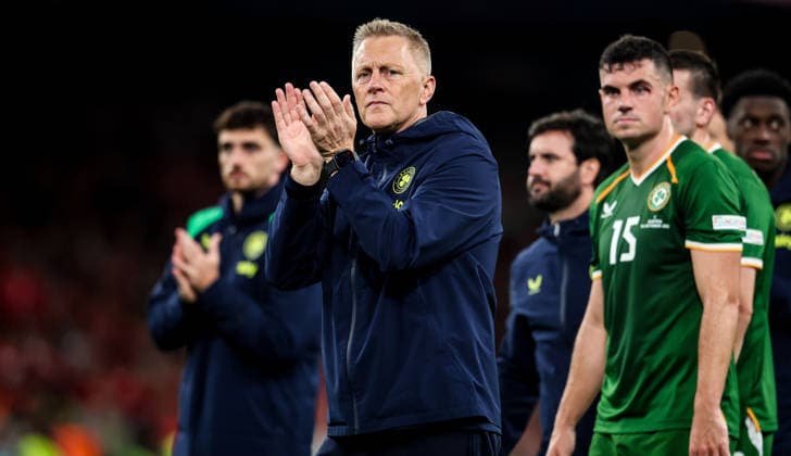 UEFA Nations League Group Stage, Aviva Stadium, Dublin 1 10 2026 Republic of Ireland vs Austria Ireland Head Coach Heimir Hallgrimsson applauds the fans after the game Heimir Hallgrimsson applauds the fans after the game 1 10 2026  Copyright: xx NE1L7616