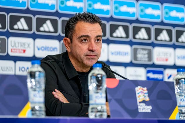 THESSALONIKI: Netherlands head coach Xavi Hernandez appeared contrite about the poor starting lineup at the press conference following the UEFA Nations League match between Greece and the Netherlands at Toumba Stadium on October 1, 2026, in Thessaloniki, Greece. Photo by DeFodi Images