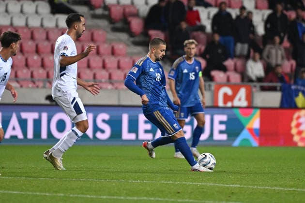 SOCCER - UEFA Nations League - Israel vs. Kosovo Photo by IPA ABACAPRESS.COM89192458 - Edon Zhegrova (Kosovo) during the Nations League phase, Matchday 3, League B Group B3, between Israel and Kosovo on October 1, 2026, at Nagyerdei Stadium in Debrecen, Hungary Haifa Israel  Copyright: xIPAxSport ABACAx