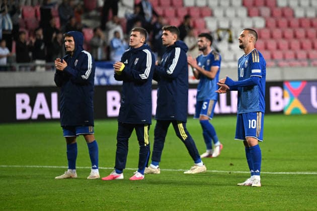 SOCCER - UEFA Nations League - Israel vs. Kosovo Photo by IPA ABACAPRESS.COM89192904 - Closing remarks on the Kosovo match during the Nations League phase, Matchday 3, League B Group B3, between Israel and Kosovo on October 1, 2026, at Nagyerdei Stadium in Debrecen, Hungary Haifa Israel  Copyright: xIPAxSport ABACAx
