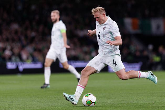 SOCCER - NL, IRL vs AUT DUBLIN,IRELAND,01.OCT.26 - SOCCER - UEFA Nations League, OEFB international match, Länderspiel, Nationalmannschaft Ireland vs Austria. Image shows Xaver Schlager (AUT).  GEPAxpictures xArminxRauthner