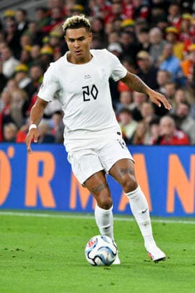 Football - 2026 2027 UEFA Nations League - League A, Group Four: Wales vs. Norway - Cardiff City Stadium - Thursday 1st October 2026 Antonio Nusa NORWAY colorsport winston bynorth
