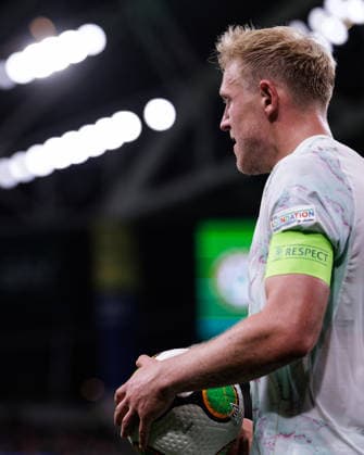 SOCCER - NL, IRL vs AUT DUBLIN,IRELAND,01.OCT.26 - SOCCER - UEFA Nations League, OEFB international match, Länderspiel, Nationalmannschaft Ireland vs Austria. Image shows Xaver Schlager (AUT).  GEPAxpictures xArminxRauthner