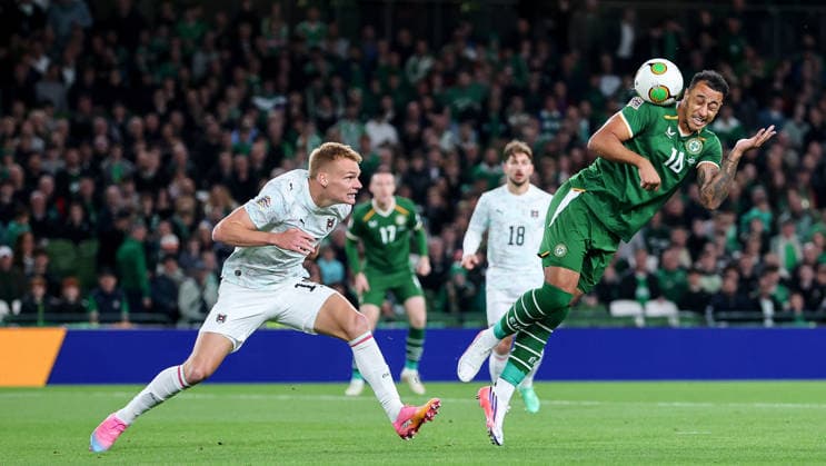 UEFA Nations League Group Stage, Aviva Stadium, Dublin 1 10 2026 Republic of Ireland vs Austria Ireland s Adam Idah Adam Idah 1 10 2026  Copyright: xx RB2_6914