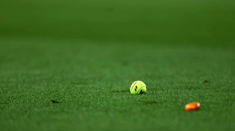 UEFA Nations League Group Stage, Aviva Stadium, Dublin 1 10 2026 Republic of Ireland vs Austria A view of tennis balls thrown onto the pitch by protestors A view of tennis balls thrown onto the pitch by protestors 1 10 2026  Copyright: xx RDR_9850