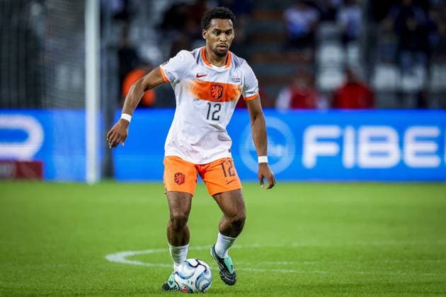 THESSALONIKI , 01-10-2026 , Toumba Stadium , season 2026 2027 , UEFA Nations League football , match between Greece and The Netherlands. picture shows Netherlands player Jurrien Timber Greece - Netherlands  x207794197x Copyright: