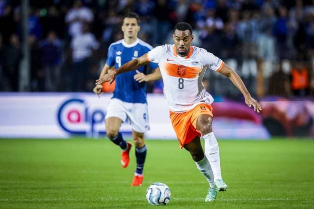 THESSALONIKI , 01-10-2026 , Toumba Stadium , season 2026 2027 , UEFA Nations League football , match between Greece and The Netherlands. picture shows Netherlands player Ryan Gravenberch Greece - Netherlands  x207794368x Copyright:
