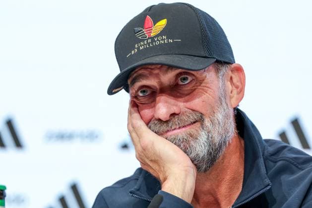 Head Coach Jürgen Klopp of Germany at the press conference following the home victory, Germany vs. Serbia, soccer, DFL, DFB, UEFA Nations League, 2026–2027 season, group stage, Group B, Matchday 3 of 6, October 1, 2026, Munich, Bavaria, Germany Copyright: xkolbert-press MartinxAgüerax