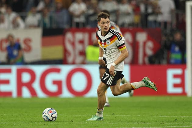 MUNICH, GERMANY - OCTOBER 01: Florian Wirtz of Germany national team, Nationalteam controls the ball during the UEFA Nations League 2026 27 League A match between Germany and Serbia at Allianz Arena on October 01, 2026 in Munich, Germany. Germany National team v Serbia National team Copyright: xx