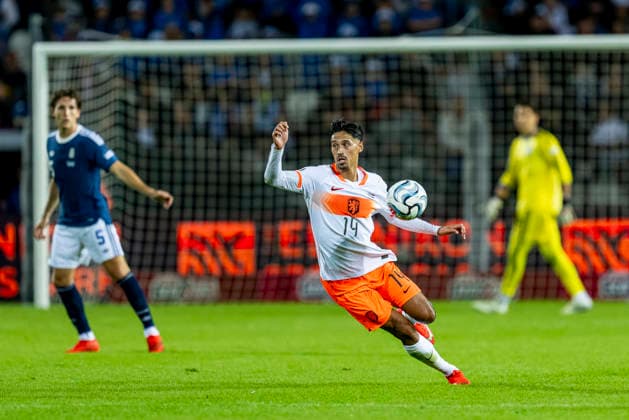 THESSALONIKI: Netherlands midfielder Tijjani Reijnders during the UEFA Nations League match between Greece and the Netherlands at Toumba Stadium on October 1, 2026, in Thessaloniki, Greece. Photo by DeFodi Images