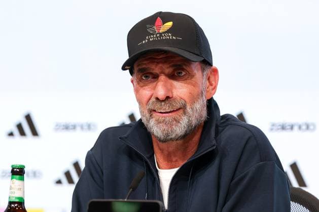 Head Coach Jürgen Klopp of Germany at the press conference following the home victory, Germany vs. Serbia, soccer, DFL, DFB, UEFA Nations League, 2026–2027 season, group stage, Group B, Matchday 3 of 6, October 1, 2026, Munich, Bavaria, Germany Copyright: xkolbert-press MartinxAgüerax
