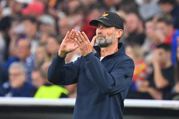 German National Team Coach Juergen KLOPP GER, gesturing, giving instructions, still image, cropped close-up, half-length shot, soccer Nations League group stage, Group B, Matchday 3: Germany (GER) vs. Serbia (SRB) 2–0 on October 1, 2026, ALLIANZ ARENA