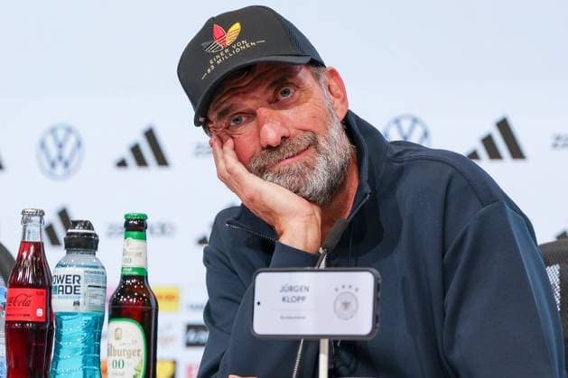 Head Coach Jürgen Klopp of Germany at the press conference following the home victory, Germany vs. Serbia, soccer, DFL, DFB, UEFA Nations League, 2026–2027 season, group stage, Group B, Matchday 3 of 6, October 1, 2026, Munich, Bavaria, Germany Copyright: xkolbert-press MartinxAgüerax