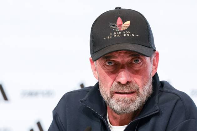 Head Coach Jürgen Klopp of Germany at the press conference following the home victory, Germany vs. Serbia, soccer, DFL, DFB, UEFA Nations League, 2026–2027 season, group stage, Group B, Matchday 3 of 6, October 1, 2026, Munich, Bavaria, Germany Copyright: xkolbert-press MartinxAgüerax