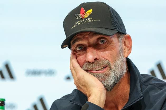Head Coach Jürgen Klopp of Germany at the press conference following the home victory, Germany vs. Serbia, Soccer, DFL, DFB, UEFA Nations League, 2026–2027 season, group stage, Group B, Matchday 3 of 6, October 1, 2026, Munich, Bavaria, Germany Copyright: xkolbert-press MartinxAgüerax