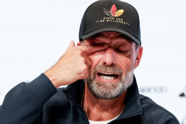Head Coach Jürgen Klopp of Germany at the press conference following the home victory, Germany vs. Serbia, soccer, DFL, DFB, UEFA Nations League, 2026–2027 season, group stage, Group B, Matchday 3 of 6, October 1, 2026, Munich, Bavaria, Germany Copyright: xkolbert-press MartinxAgüerax
