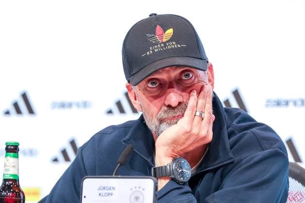 Head Coach Jürgen Klopp of Germany at the press conference following the home victory, Germany vs. Serbia, soccer, DFL, DFB, UEFA Nations League, 2026–2027 season, group stage, Group B, Matchday 3 of 6, October 1, 2026, Munich, Bavaria, Germany Copyright: xkolbert-press MartinxAgüerax