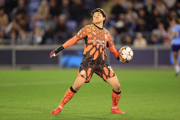 Manchester City Women gegen Real Madrid Women, 1. Oktober 2026, UEFA Women’s Champions League, Gruppenphase, Manchester City gegen Real Madrid, Manchester City-Torhüterin Ayaka Yamashita, Foto: Simon Stacpoole, Offside, Manchester, Großbritannien Copyright: xSimonxStacpoolexOffside