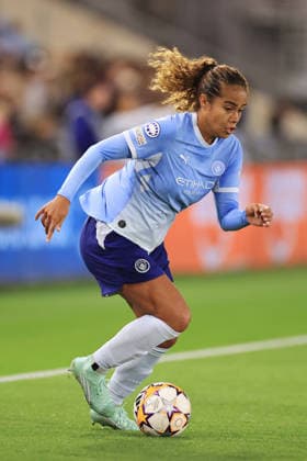 Manchester City Women gegen Real Madrid Women, 1. Oktober 2026, UEFA Women’s Champions League, Gruppenphase, Manchester City gegen Real Madrid, Mary Fowler von Manchester City, Foto: Simon Stacpoole, Abseits, Manchester, Großbritannien Copyright: xSimonxStacpoolexOffside