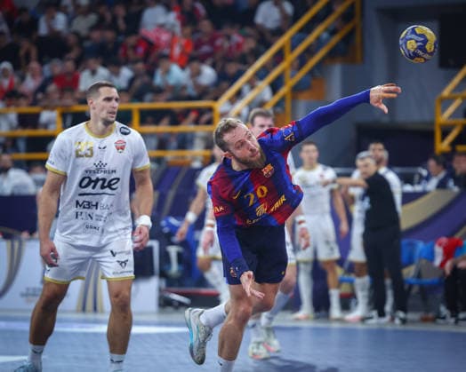 Barcelona v Veszprem - Final IHF Men Handball Club World Championship, WM, Weltmeisterschaft 2026 Aleix Gomez 20 during the final match between Barcelona vs Veszprem in the IHF Men s Handball Club World Championship - Egypt 2026 at New Administrative Capital Hall Cairo Cairo Egypt Copyright: xMohamedxTageldinx