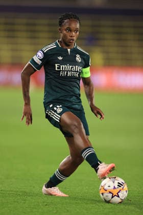 Manchester City Women gegen Real Madrid Women, 1. Oktober 2026, UEFA Women’s Champions League, Gruppenphase, Manchester City gegen Real Madrid, Athenea del Castillo von Real Madrid, Foto: Simon Stacpoole, Abseits, Manchester, Großbritannien Copyright: xSimonxStacpoolexOffside