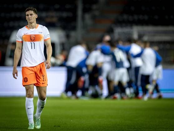 THESSALONIKI - Ruben van Bommel of the Netherlands reacts after falling 2-0 behind during the UEFA Nations League match between Greece and the Netherlands at the Toumba Stadium on October 1, 2026, in Greece. KOEN VAN WEEL ANP xVIxANPxSportx xxANPxIVx 571123591 originalFilename: 571123591