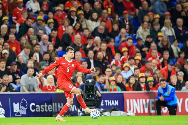 Wales v Denmark UEFA Nations League Neco Williams of Wales during the UEFA Nations League Group D match at the Cardiff City Stadium, Cardiff 01 10 2026 UK Newspapers OUT Copyright: xGeraintxNicholasx FIL-24019-0094