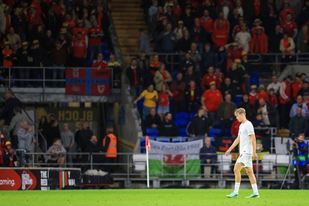 Wales v Denmark UEFA Nations League Torbjorn Heggem Of Norway Sent Off during the UEFA Nations League Group D match at the Cardiff City Stadium, Cardiff 01 10 2026 UK Newspapers OUT Copyright: xGeraintxNicholasx FIL-24019-0098