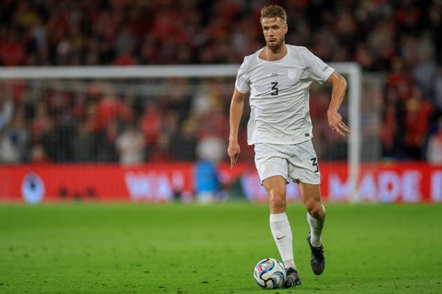 Wales v Denmark UEFA Nations League Kristoffer Ajer Of Norway during the UEFA Nations League Group D match at the Cardiff City Stadium, Cardiff 01 10 2026 UK Newspapers OUT Copyright: xGeraintxNicholasx FIL-24019-0127