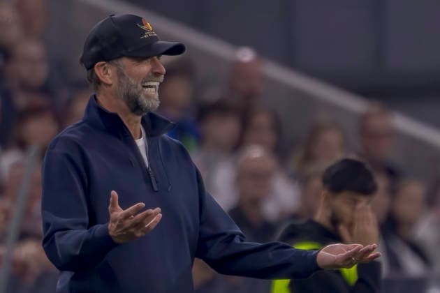 Munich, Germany October 1, 2026 UEFA Nations League 2026–2027 League Phase Group A2 Match 3 Germany vs. Serbia Pictured: German national team coach Jürgen Juergen Klopp (GER) gesturing on the field. DFB and DFL regulations prohibit any use of photographs as image sequences and or quasi-video. AlliAnz Arena, Bayern Copyright: xFotostandx xSchäferx