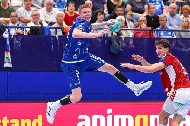 October 1, 2026, xkwix, Handball, Handball Bundesliga, TBV Lemgo Lippe vs. HC Hamburg, PHOENIX CONTACT arena, Matchday 7, 2026–2027 season: Niels Versteijnen of TBV Lemgo Lippe taking a shot at the goal. Photo by xKamilxWilkowskixPressefotoKochx, North Rhine-Westphalia, Germany