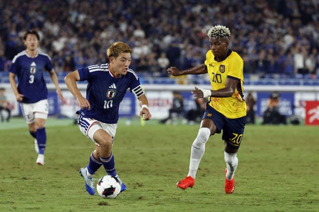 Ritsu Doan (JPN), Nilson ANGULO (ECU), OCTOBER 1, 2026 Soccer : KIRIN Cup 2026 match between Japan 0-0 (PK 5-4) Ecuador at International Stadium Yokohama, Kanagawa, Japan. Noxthirdxpartyxsales  aflo_352419164 ATSUSHIxTOKUMARUx