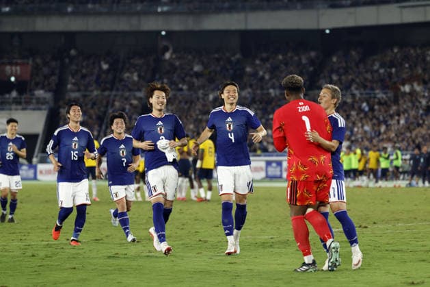 Japan team group, Mannschaftsbild, Totale Zion Suzuki (JPN), OCTOBER 1, 2026 Soccer : KIRIN Cup 2026 match between Japan 0-0 (PK 5-4) Ecuador at International Stadium Yokohama, Kanagawa, Japan. Noxthirdxpartyxsales  aflo_352419189 ATSUSHIxTOKUMARUx
