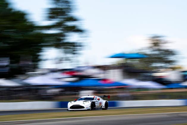 AUTO - IMSA - PETIT LE MANS 2026 68 HASSE CLOT Valentin (fra), SORENSEN Marco (dnk), DRUDI Mattia (ita), Car Blanche, Aston Martin Vantage GT3 Evo, action during the 2026 Motul Petit Le Mans, 11th round of the 2026 IMSA WeatherTech SportsCar Championship, from October 1 to 3, 2026 on the Michelin Raceway Road Atlanta in Braselton, Georgia, United States of America - BraseltonUnited States Copyright: xFabrizioxBoldonix