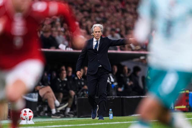 Denmark v Portugal - UEFA Nations League 2026 2027 Copenhagen, Denmark - October 1: Portugal Head Coach Jorge Jesus gestures during the UEFA Nations League 2026 2027 group D match between Denmark and Portugal at Parken Stadium on October 1, 2026 in Copenhagen, Denmark Copenhagen Parken Stadium Denmark Copyright: xLatinxSportxImagesx