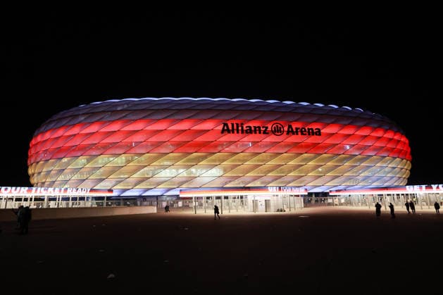 UEFA Nations League 26 27 Germany vs. Serbia on October 1, 2026, at the Allianz Arena in Munich The Allianz Arena is decked out in Germany s colors Feature, symbol, symbolic photo, characteristic, detail MH