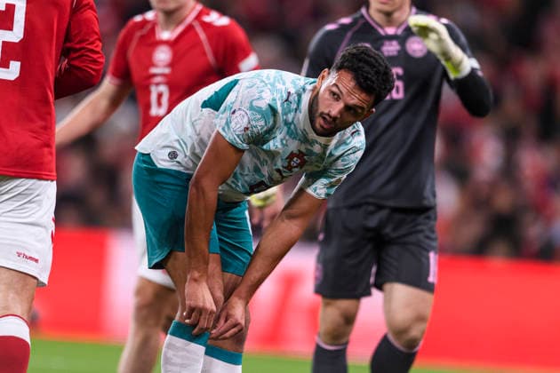 Denmark v Portugal - UEFA Nations League 2026 2027 Copenhagen, Denmark - October 1: Goncalo Ramos of Portugal looks on during the UEFA Nations League 2026 2027 group D match between Denmark and Portugal at Parken Stadium on October 1, 2026 in Copenhagen, Denmark Copenhagen Parken Stadium Denmark Copyright: xLatinxSportxImagesx