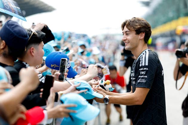 F1 - BAHRAIN GRAND PRIX IN MALAYSIA 2026 RUSSELL George (gbr), Mercedes AMG F1 Team W17, portrait during the 2026 Formula 1 Bahrain Grand Prix in Malaysia, 16th round of the 2026 Formula One World Championship, WM, Weltmeisterschaft from October 2 to 4, 2026 on the Sepang International Circuit, in Sepang, Malaysia - SepangMalaysia Copyright: xDPPIx